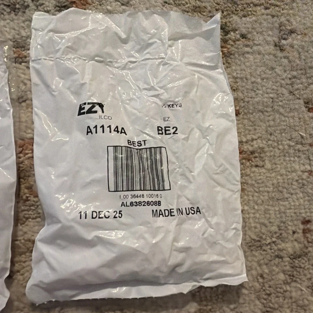 Bag Of 10 Keys ILCO BE2 A1114A Best Lockset Key Blank Uncut AL6382608B